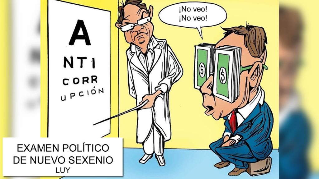 Examen político del nuevo sexenio - Cartón Luy